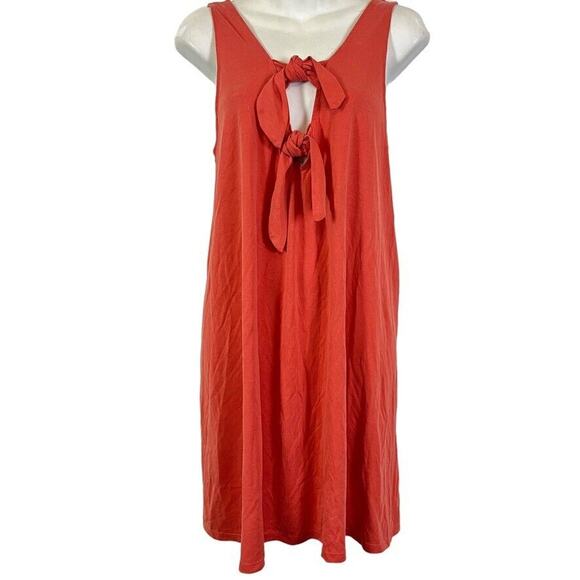 Red by BKE The Buckle Womens Tie Front Casual Modal Knit Sleeveless Dress sz XL - Picture 1 of 16